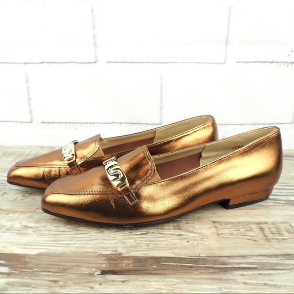 Magdesians sz 8 copper metallic leather loafers - Picture 4 of 9